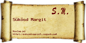 Sükösd Margit névjegykártya