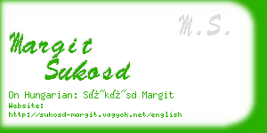 margit sukosd business card